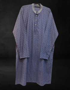 Men’s Kurta. Navy blue, Chicken Kari.